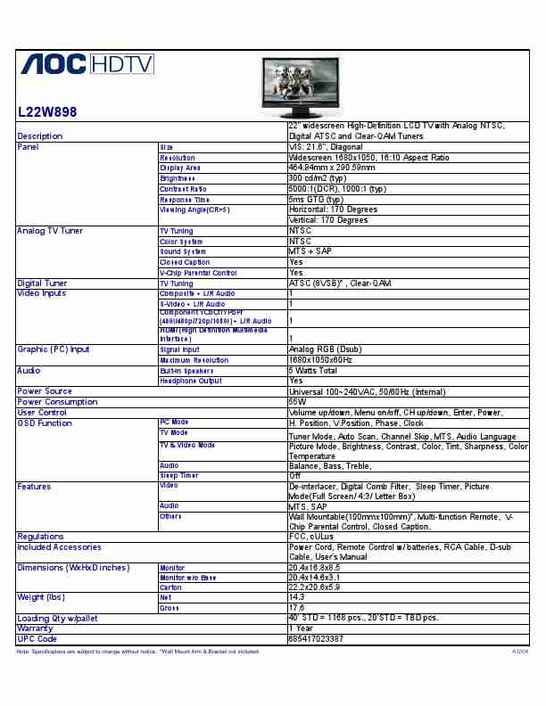 AOC Flat Panel Television L22W898-page_pdf